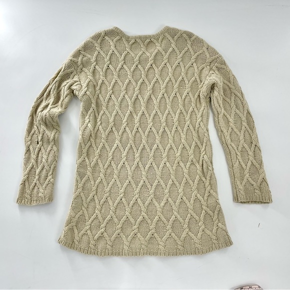 Gilmore Girls Rory Alternative Chunky‎ Cable Knit Tan Fisherman Chunky Sweater S - Picture 6 of 14